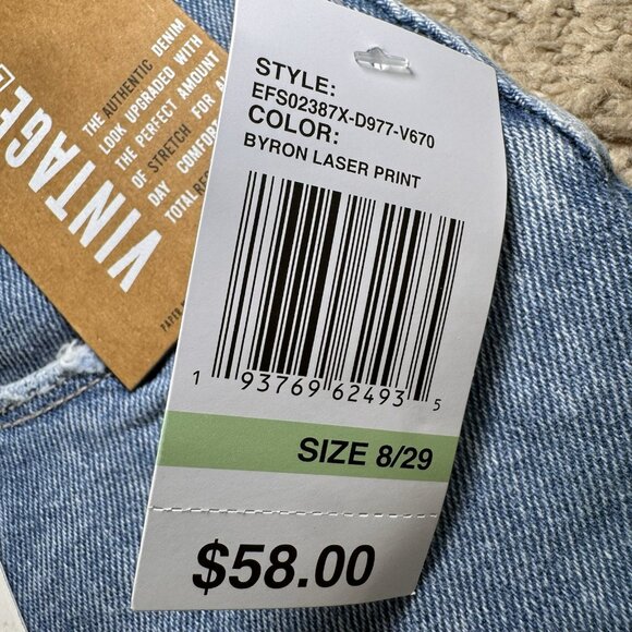 Kensie Vintage Luxe The Skirt Byron Laser Print Denim Mini Skirt in Size 8 - Picture 9 of 10